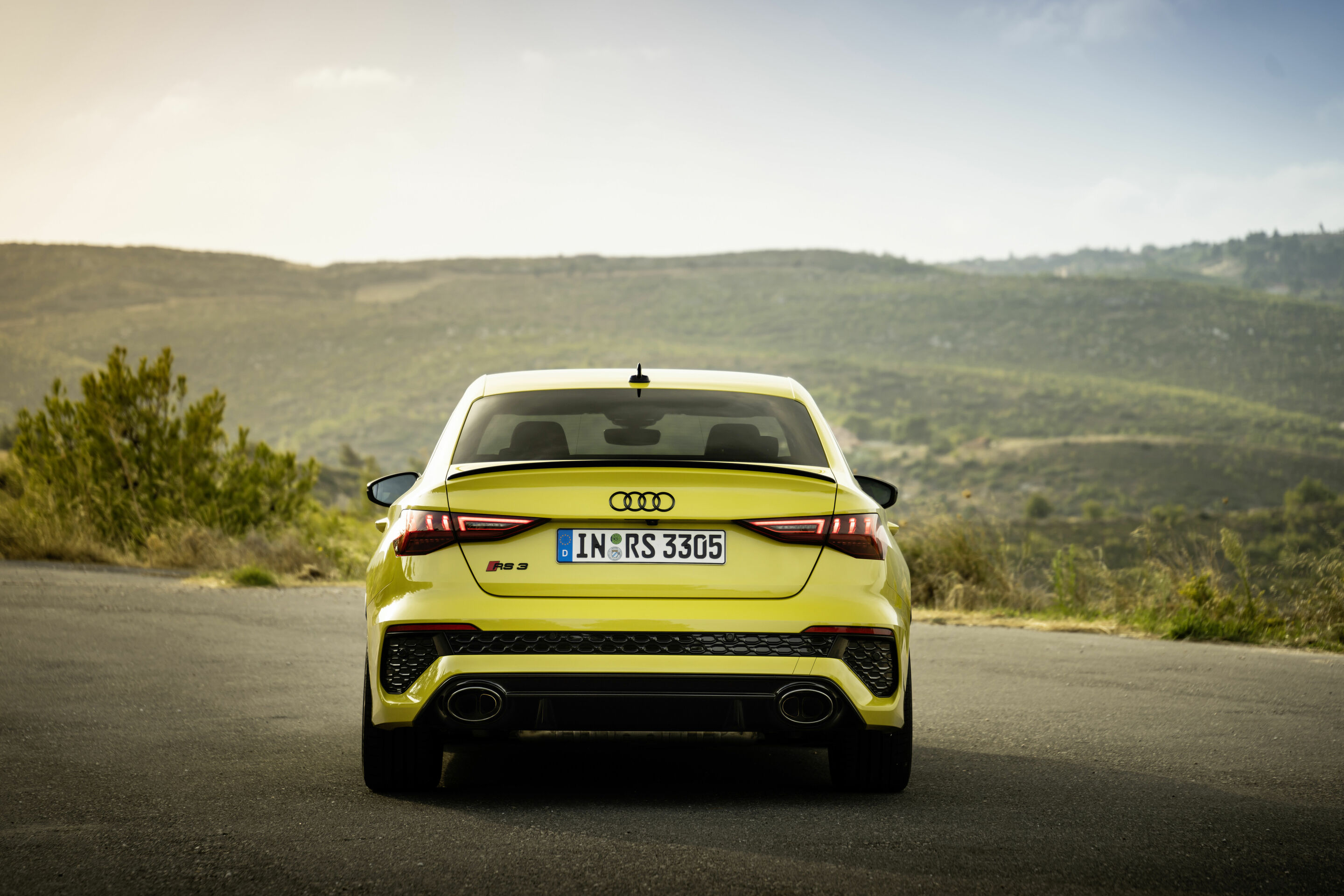 Audi RS 3 Sedan - Static photo,
Color: python yellow