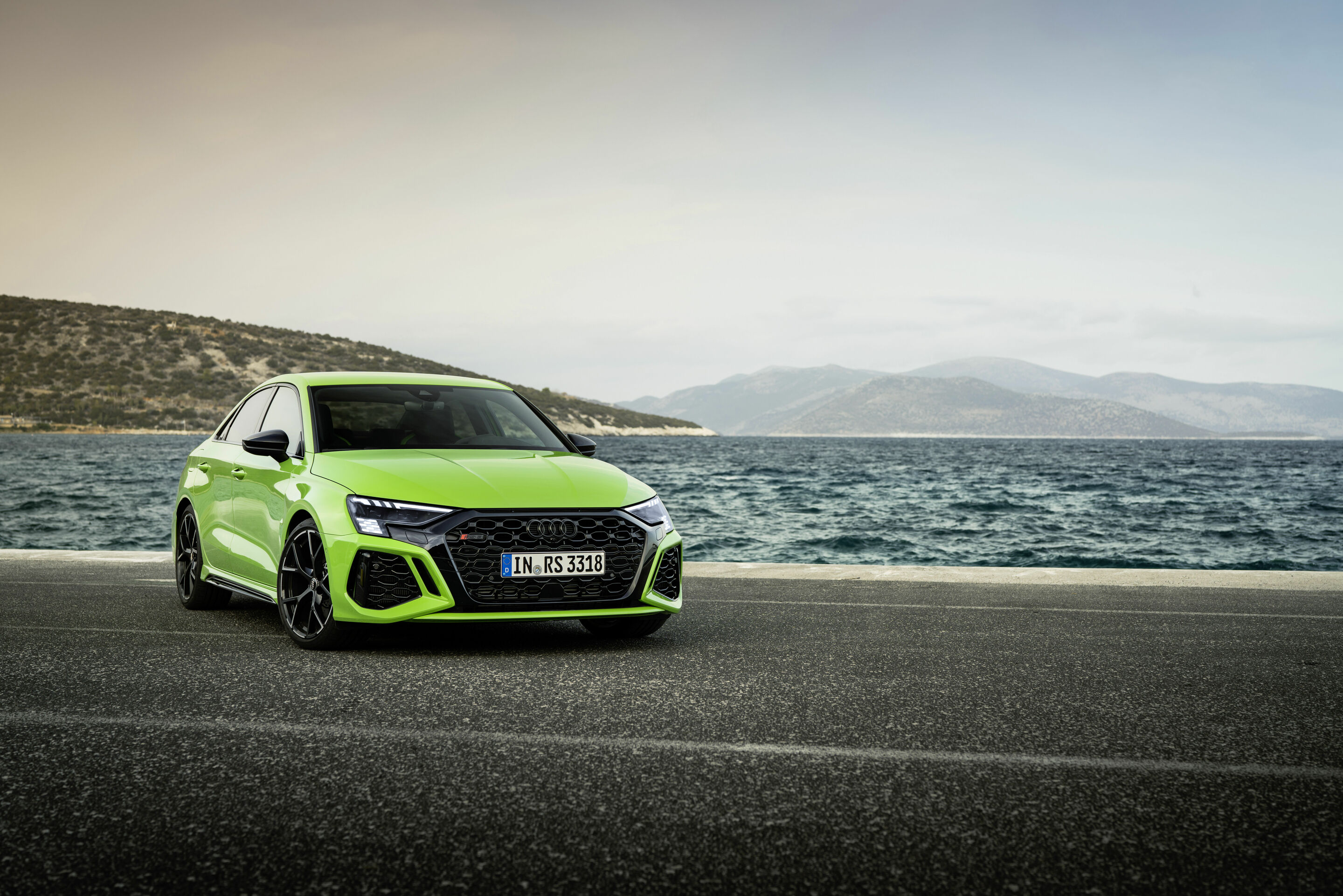 Audi RS 3 Sedan - Static photo,
Color: kyalami green