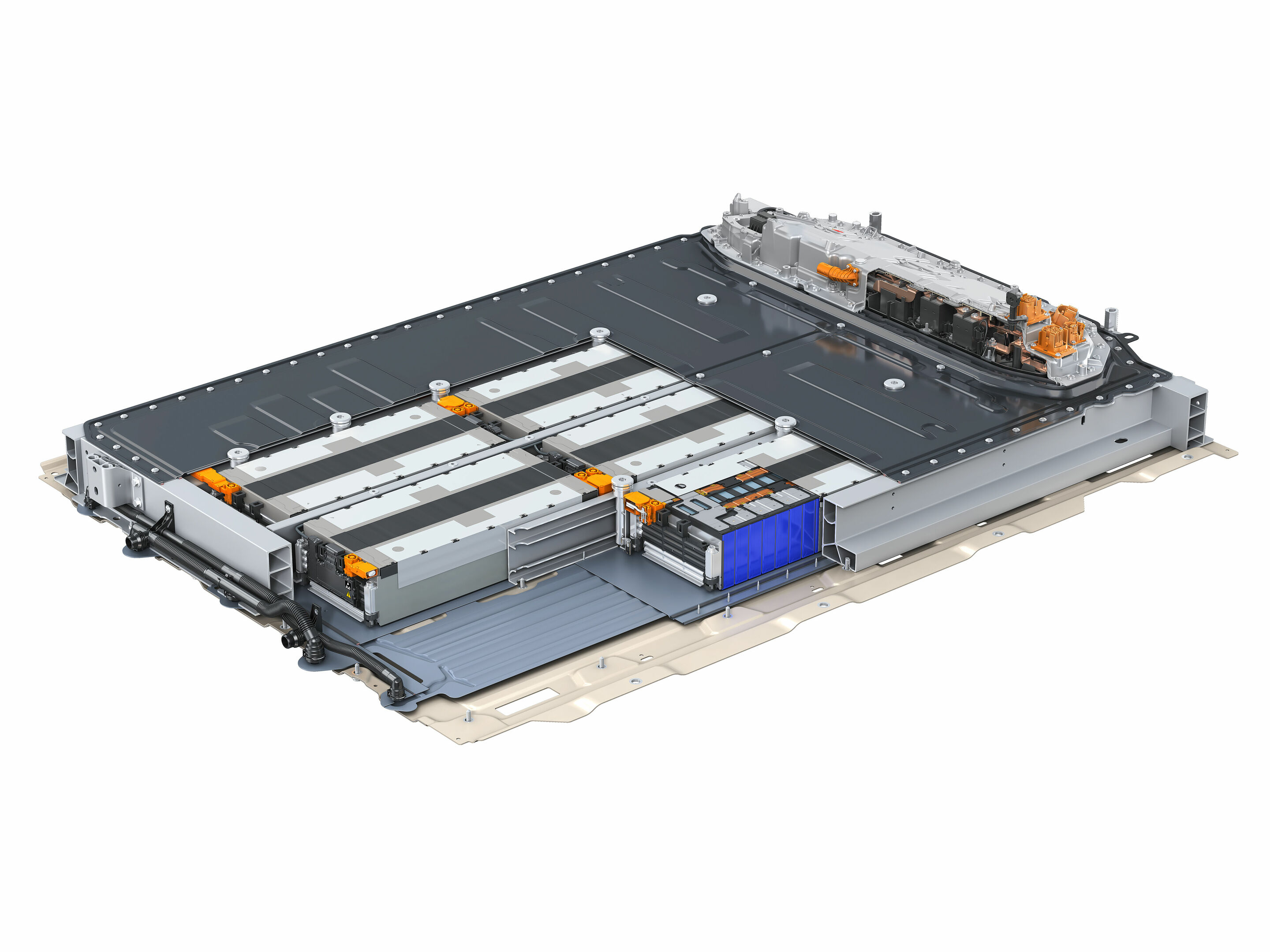 Leistungsstärker, kompakter und intelligenter: die Hochvoltbatterie für die Premium Platform Electric - Die neu entwickelte Lithium-Ionen-Batterie aus zwölf Modulen und 180 prismatischen Zellen für den Q6 e-tron(((Audi Q6 e-tron quattro: Stromverbrauch...