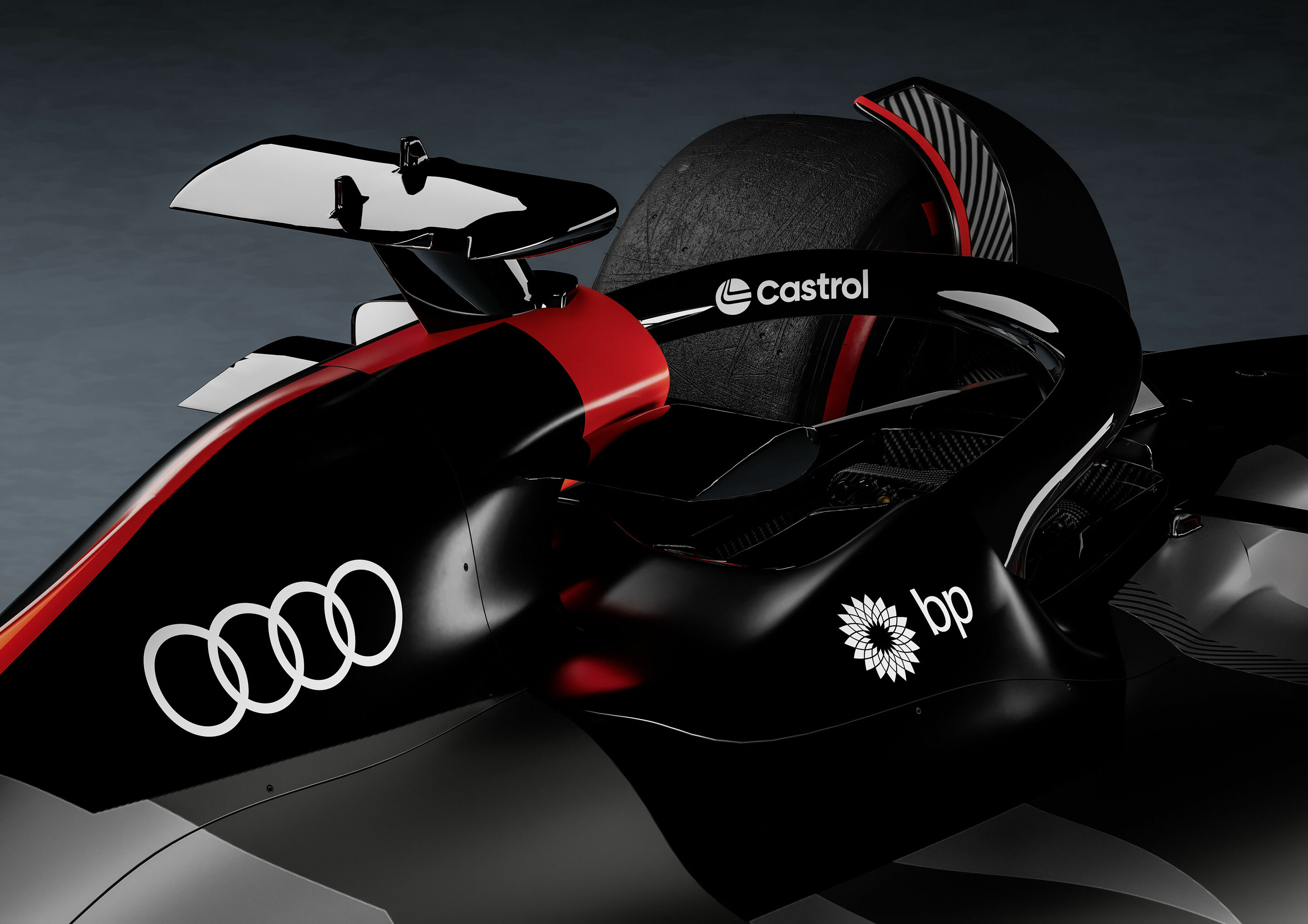 Showcar with Audi F1 launch livery - Audi and bp team up with strategic partnership for Formula 1