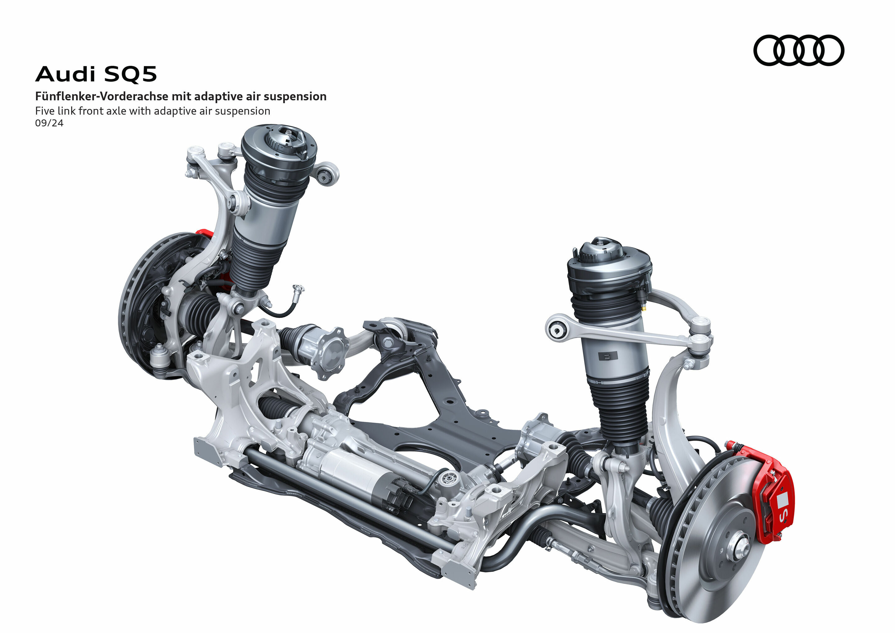 Illustration - Audi SQ5 - Fünflenker-Vorderachse mit adaptive air suspension