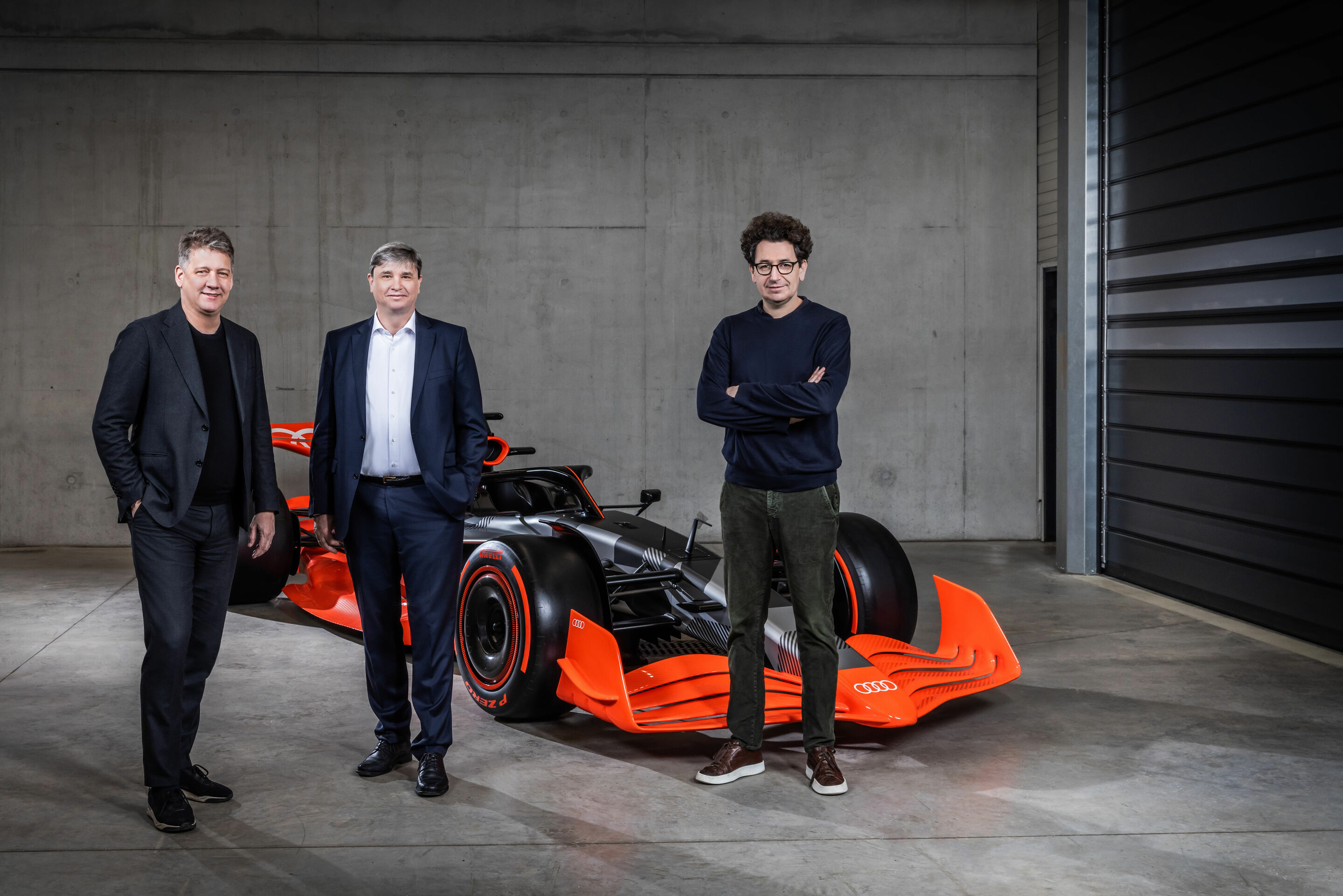 Audi F1 Project - From the left: Gernot Döllner, CEO of AUDI AG and Chairman of the Board of Directors of Sauber Motorsport AG; Jürgen Rittersberger, Member of the Board of Management of AUDI AG, responsible for Finance, Legal Affairs and IT, Member of...