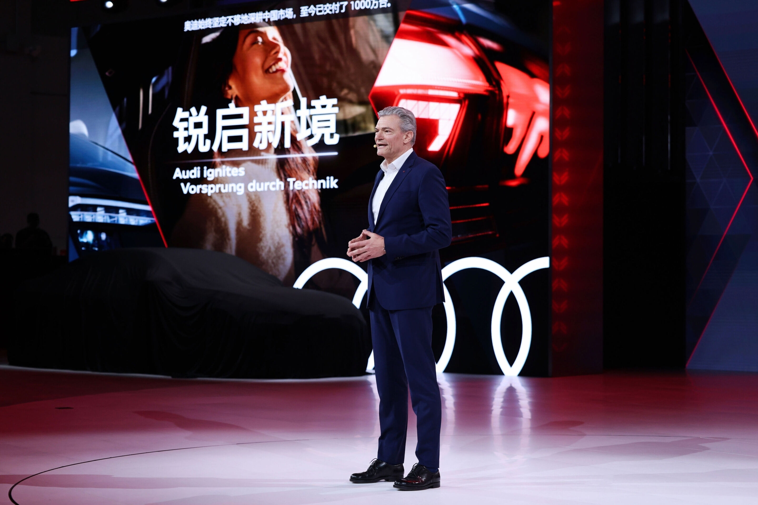 Audi auf der Auto Shanghai 2025 - Auf der Auto Shanghai 2025 präsentieren Audi und seine Joint-Venture-Partner FAW und SAIC ihr Produktportfolio für China auf einem gemeinsamen Messestand: Johannes Roscheck, Präsident Audi China