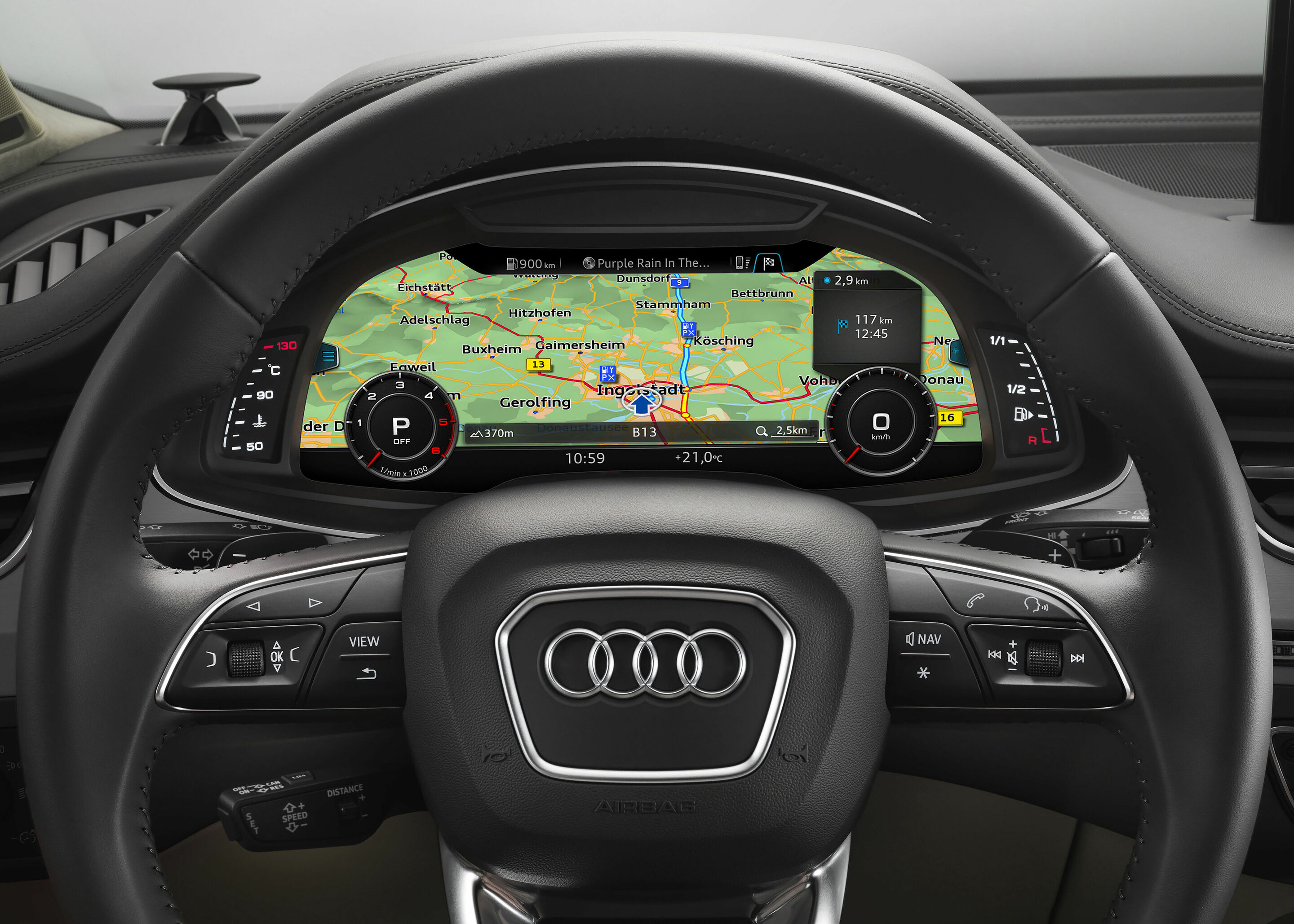 Die Zukunft ist HERE: Mobilität von morgen beginnt mit digitalen Echtzeit-Karten - Im Bild: Audi Q7 Virtual Cockpit