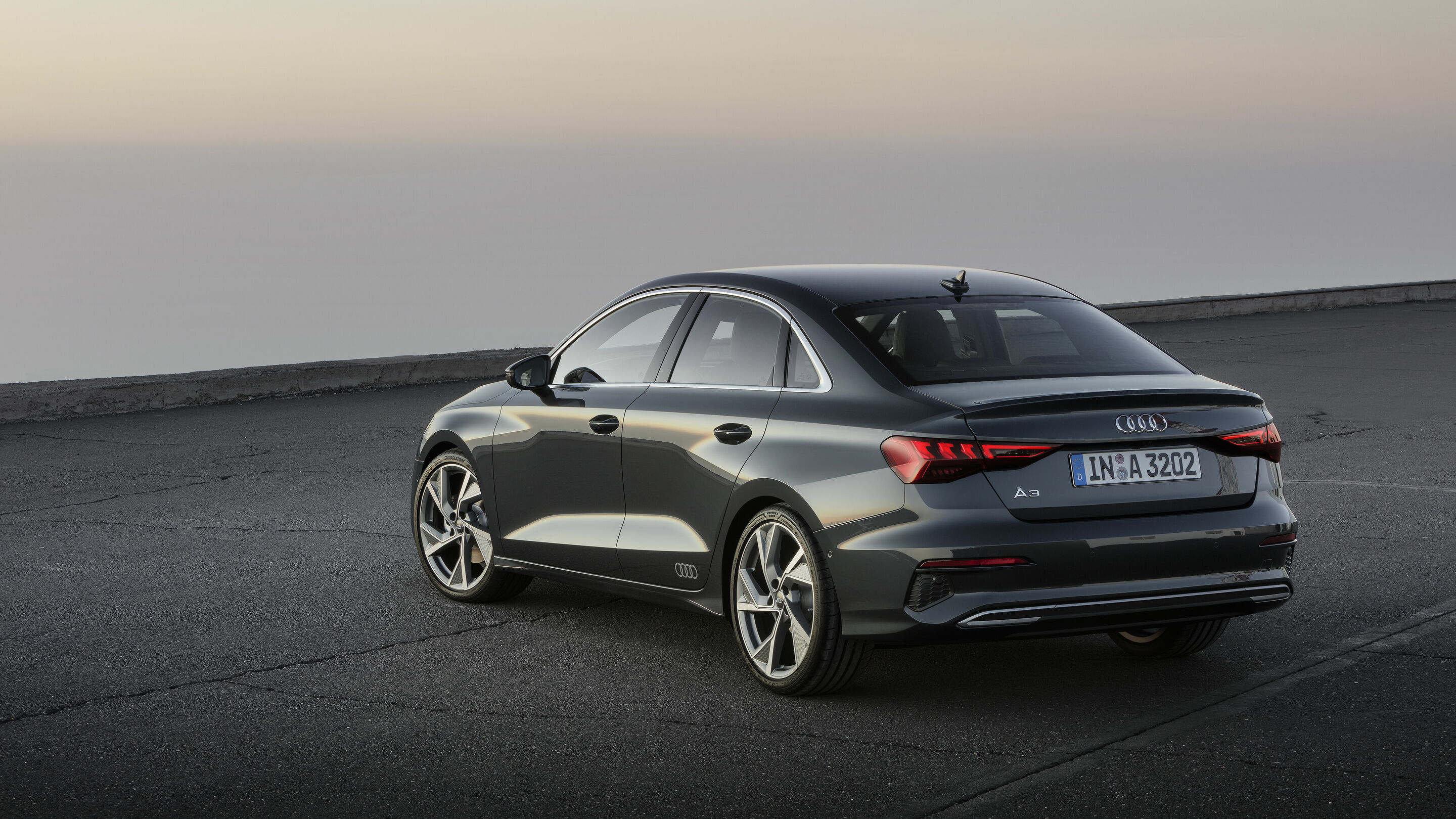 Audi A3 Sedan - Static photo,
Colour: Manhattan gray